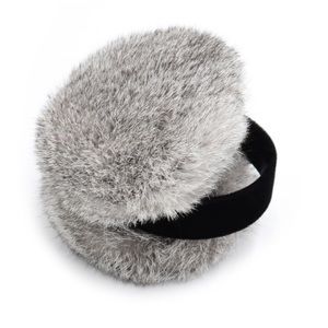 Surell Rabbit Fur Earmuffs Velvet Band🖤